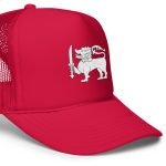 foam trucker hat red one size product details 2 662a7e4d81ee2