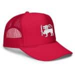 foam trucker hat red one size right front 662a7e4d82009