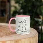 white ceramic mug with color inside pink 11 oz left 6627c9ed53fb0