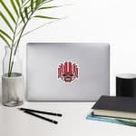 Sri Lankan yaka sticker enhancing a minimalist office desk