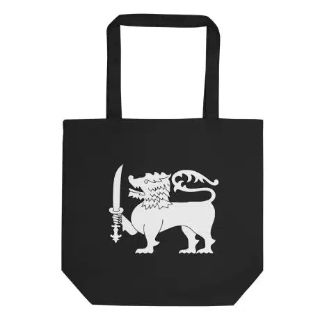 Sri Lankan Tote Bag made of organic cotton with Lion design