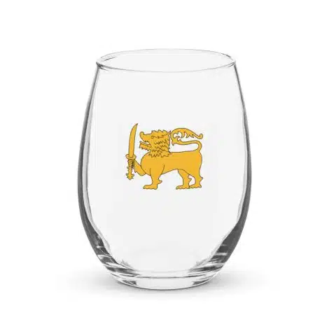 High-quality Sri Lankan Wine Glass with lion symbol for gifts