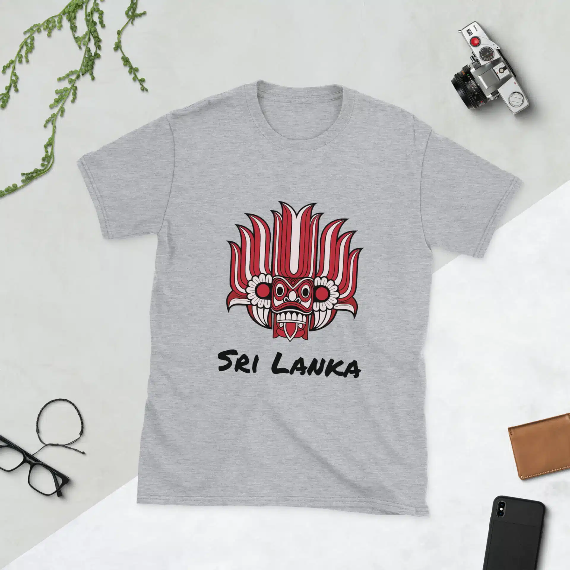Eco-friendly Sri Lankan Yaka T-Shirt with folklore-inspired artwork