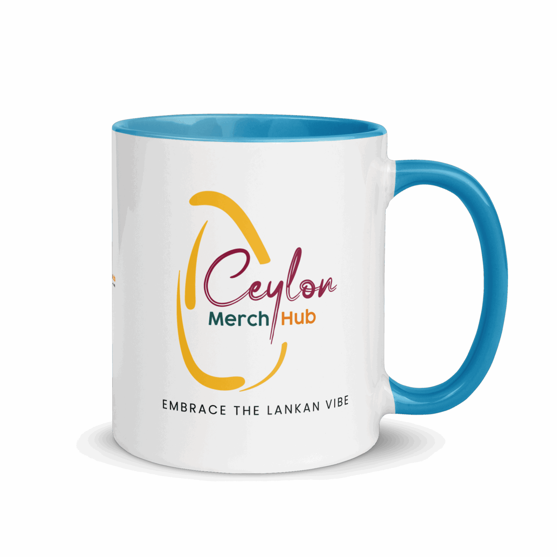 Custom Sri Lankan Merch 12 white ceramic mug with color inside blue 11 oz right 682c7575e1690 Custom Sri Lankan Merch,custom sri lanka,custom merch designs,sri lankan gift ideas