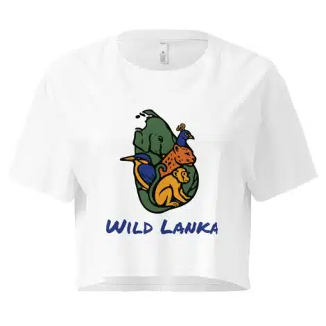 Wild Lanka Women's Crop Top close-up detail Sri Lankan gifts
